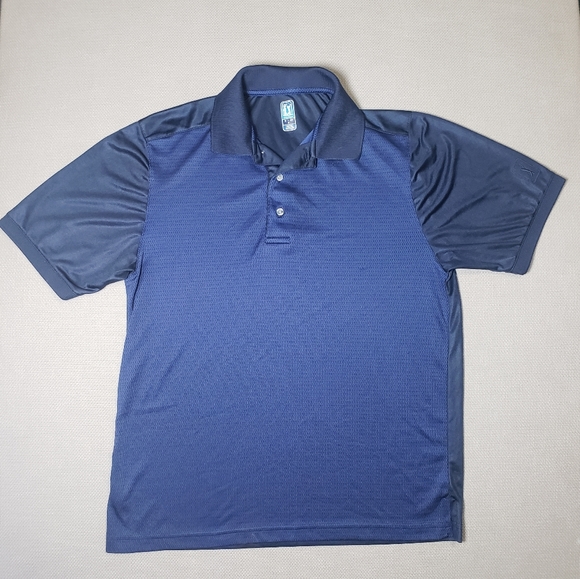PGA Tour Golf Polo Blue & Black Short Sleeve Shirt Men’s Size Small - Picture 1 of 13